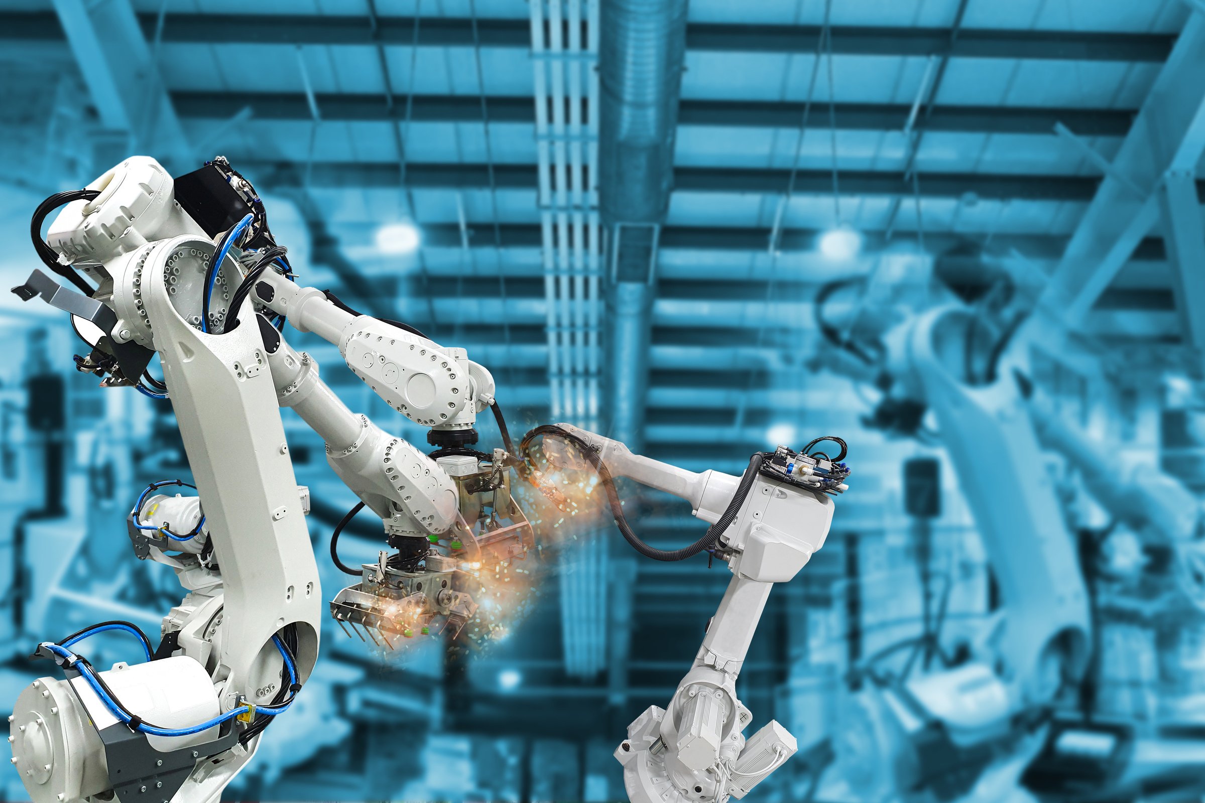 Robotic arms, industrial robots, factory automation machines